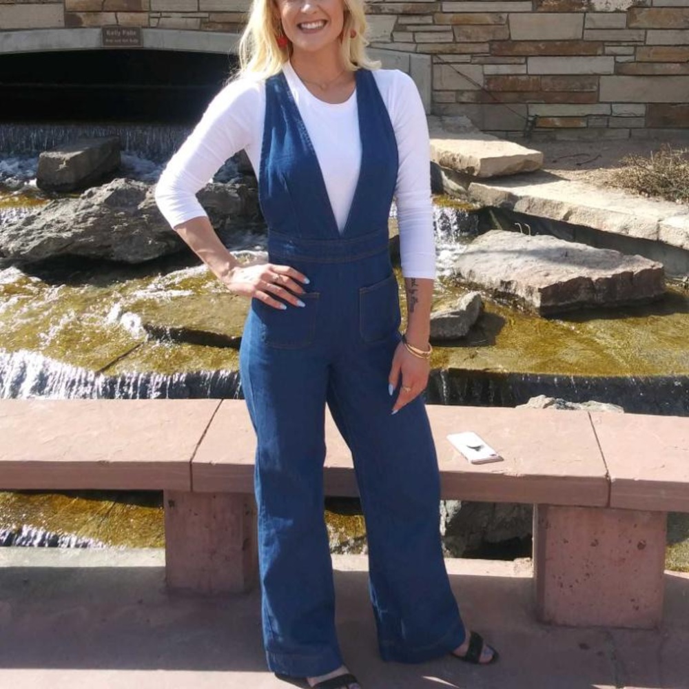 Bell bottom overalls